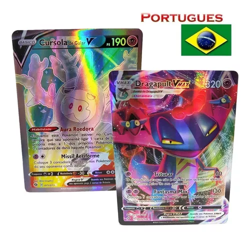 20 Cartas Pokemon Vmax Sem Repetir + 1 Carta Charizard Vmax