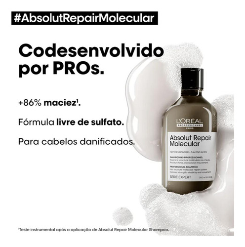 L'oréal Professionnel Absolut Repair Molecular Shampoo 300ml