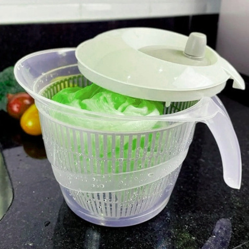 Pote Secador Seca Salada E Verduras 4l Com Cesto Plasútil