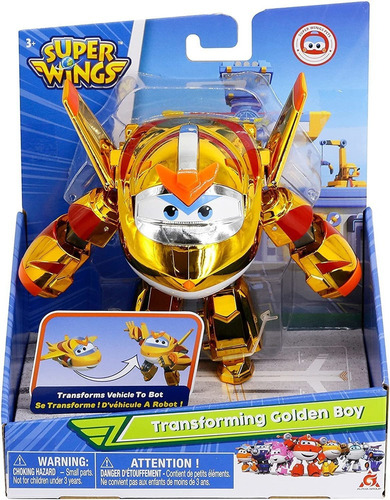 Super Wings 5 Transforming Golden Boy Avion Juguetes Vehícul