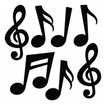 Comprar 40 Piezas De Recortes De Notas Musicales Silueta De Not...