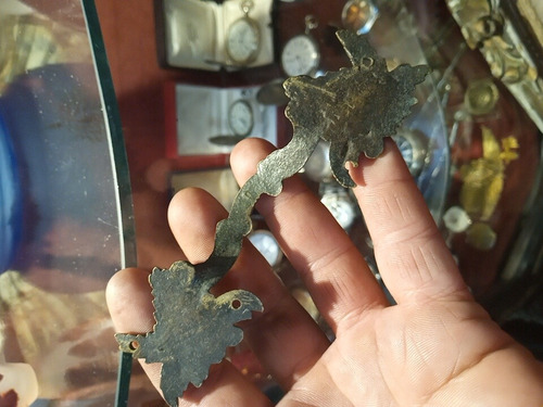 Herraje Manija De Cajón Antigua Bronce Para Mueble Francés (Usado)