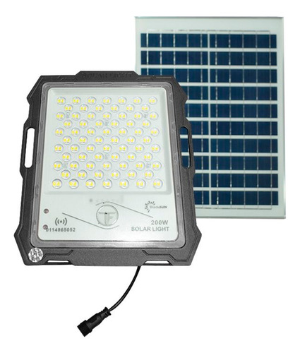 Proyector Led Solar Regulable 200w 4000k Impermeable