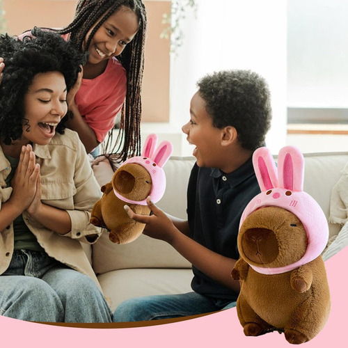 Juego De Peluche Capybara Con Ropa Y Accesorios De 7 Piezas