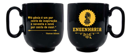 Caneca 350ml Engenharia + Caixa Presente Formatura Engenheir