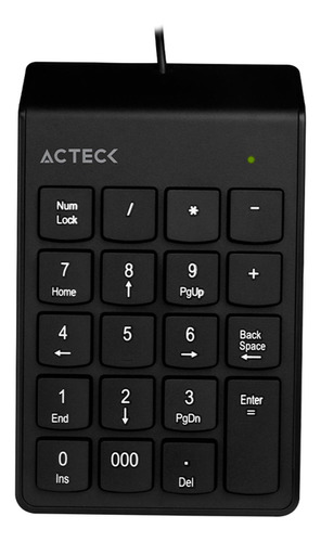 Teclado Numerico Acteck Inspire Tn220 Alambrico Negro