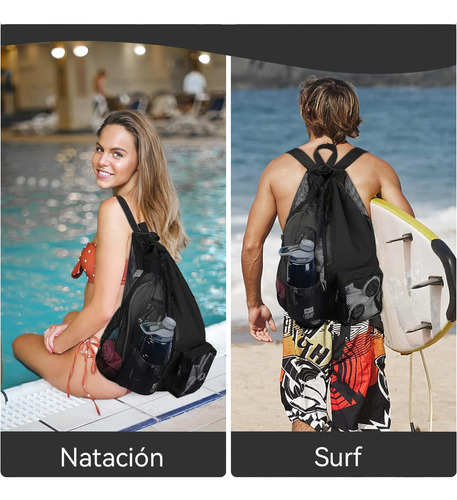 Mochila Deportiva De Cordón Con Compartimento Para Zapatos