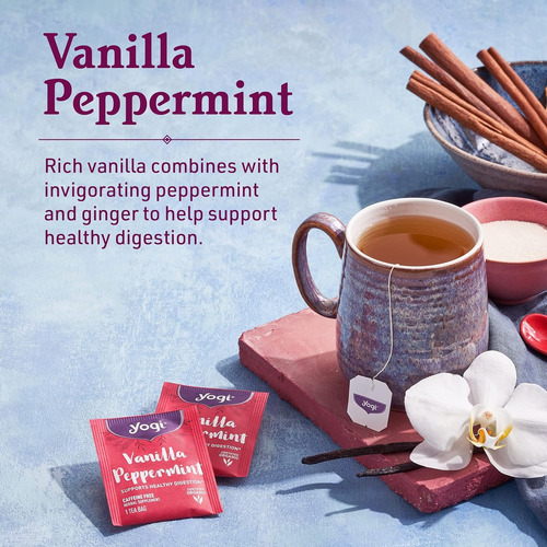 Té Yogi Vainilla Y Menta / Vanilla Peppermint 32g Importado