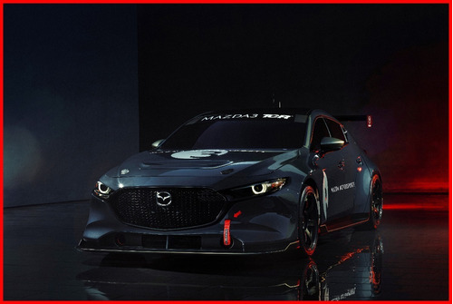 Mazda 3 Tcr 2019 Cuadro Enmarcado Tamaño 45 X 30 Cm