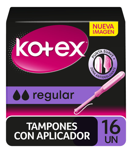 Tampón Kotex Con Aplicador Regular 16 Un