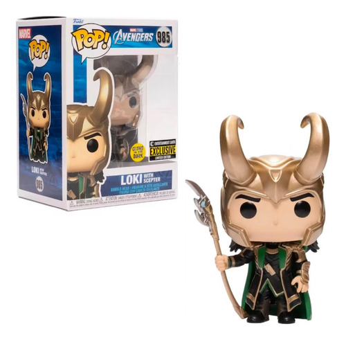 Loki With Scepter Funko Pop 985 / Marvel / Original / Eexcls