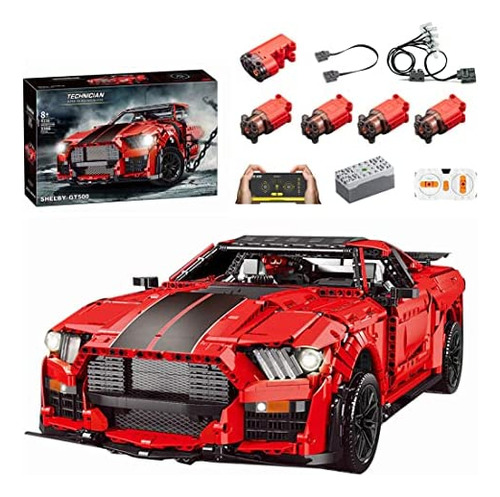 Technic Racing Car Para Ford Mustang Shelby Gt500, Rc Techni