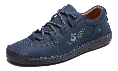 Hombres Casual Moda Zapatos De Cuero Piel Senderismo Caminar