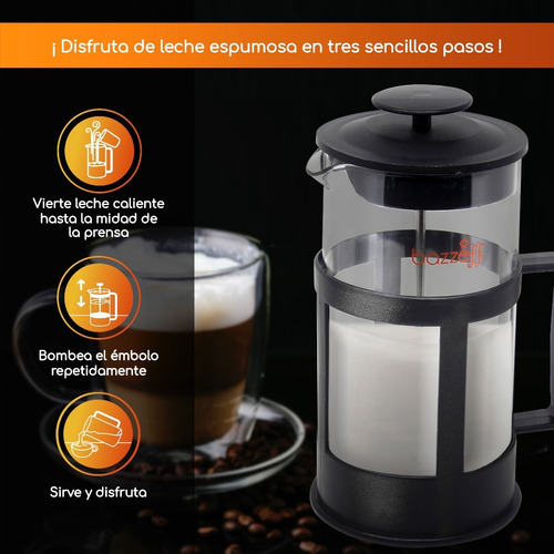 Cafetera Prensa Francesa De Vidrio P/ Café P/ 5 Tazas 800 Ml