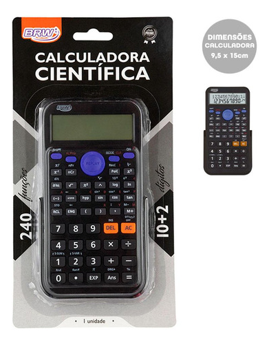 Calculadora Científica Prime 240 Funções E 10+2 Dígitos Brw