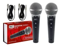 Comprar Kit 2 Microfones Profissional Dinâmico Mxt M-58 Com Cabos