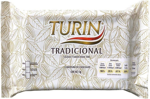 Marqueta De Chocolate Blanco De 1kg, Marca Turin.