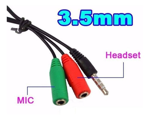 Imagen 3 de 4 de Cable Adaptador Ps4 Mini Plug 3.5mm A Mic Audio Pc Consolas
