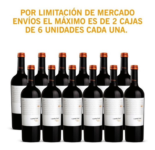 Imagen 5 de 8 de Vino Punto Final Malbec Reserva 6 Botellas