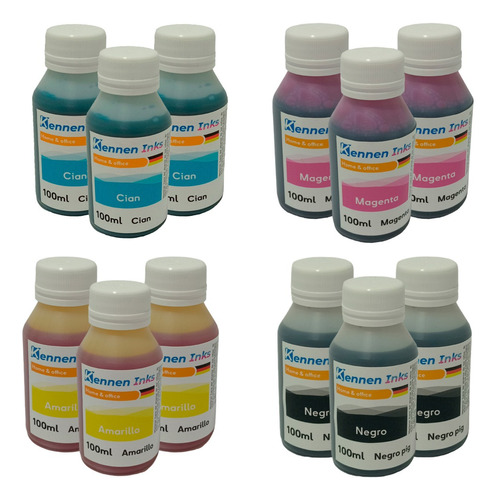 Tinta Kennen Inks Para Brother T700 T800 Combo 4x300ml