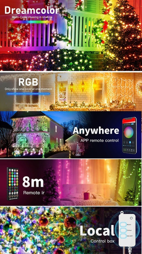 Imagen 8 de 10 de Tira Luces Led Argb Ic Graffity 5mts Wifi Musica 16m Colores
