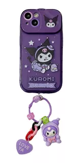 Funda De Kuromi De Silicona Con Espejo Colgante Para iPhone