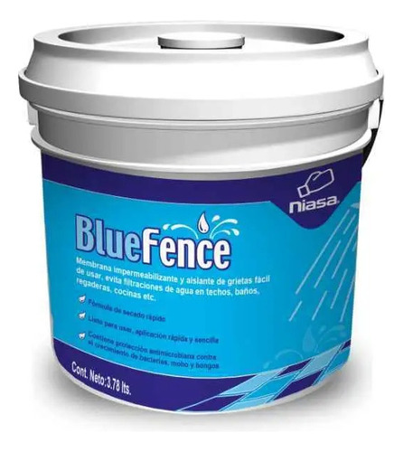  Niasa Bluefence Membrana Impermeabilizante Grietas 3.78 Lt