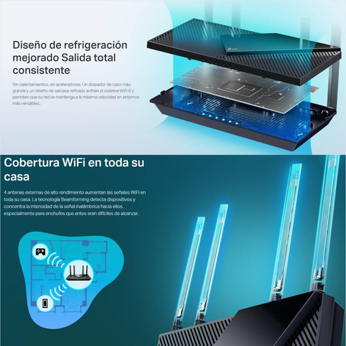 Imagen 5 de 10 de Router Gigabit Wifi 6 Dual Band Ax3000, Tp-link Archer Ax55