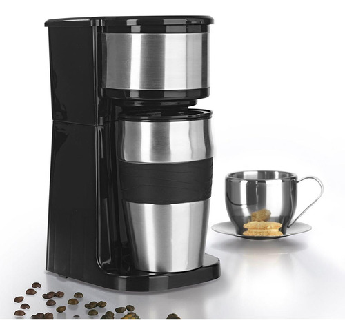 Cafeteira Elétrica Com Copo Térmico Inox Individual Mini