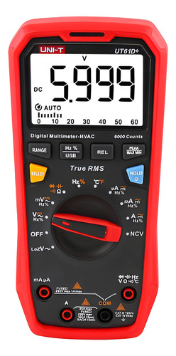 Multímetro Tester Multímetro Temperatura Pc Usb Ut61d+ Acv