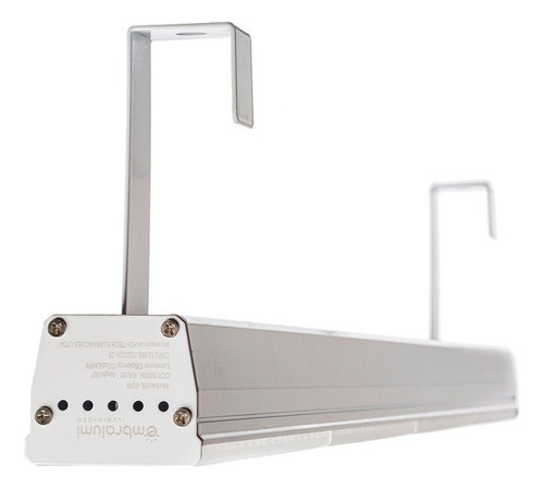 Luminária Industrial Linear 120cm Led 80w Osram 10800 Lm Estrutura Branco/Neutro