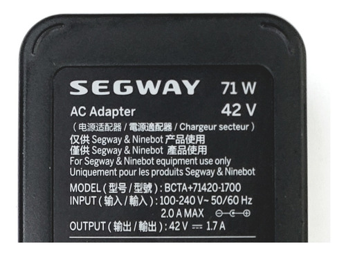 Imagen 2 de 6 de Cargador Original Para Patín Segway / Ninebot 42v 1.7a