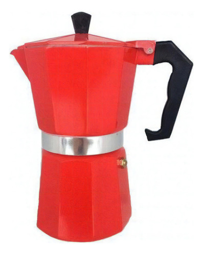 Cafeteira Italiana Alumínio Para 6 Cafezinhos Vermelho-5748