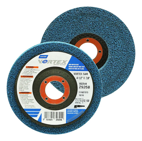 Disco Vortex Rapid Blend 115mm Polimento Inox Metal Norton