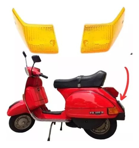 Lente Pisca Traseiro Px200 Vespa Par Original Pronta Entrega