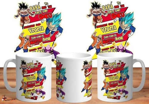 Taza Dia Del Padre Dragon Ball Goku Papá Hd Art 01