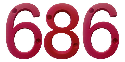 Números Para Departamentos, Mxdru-686, Número 686, 17.7cm Al