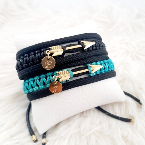 Imagen 2 de 5 de Pulseras De Pareja, Novios Mejores Amigos Flechas