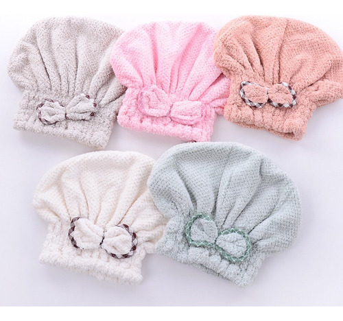 Pack 3 Gorros De Ducha Toalla Microfibra Para Secar Cabello