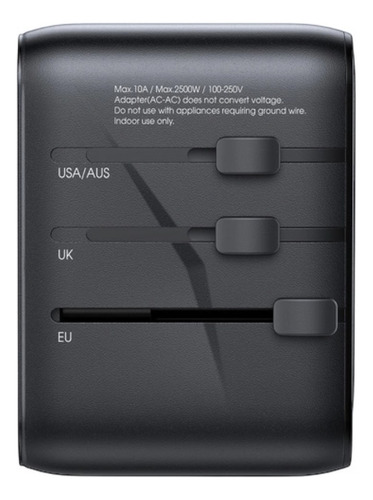 Adaptador Tomada Viagem 17w Univ Joyroom Eu Us Uk Jp Au Cn 110v/220v