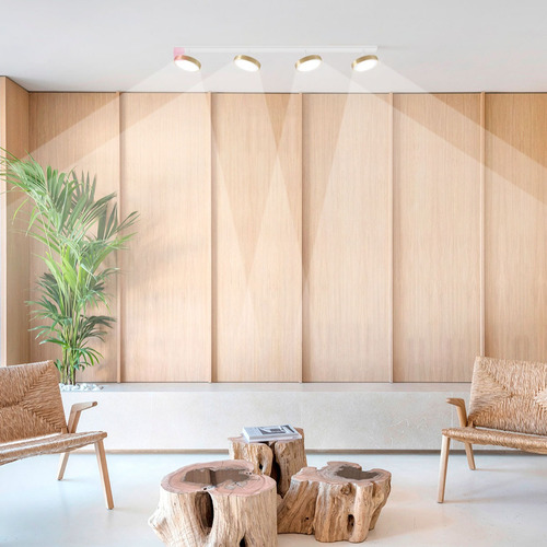 Barral 4 Luces Wow Bronce Led Direccional Diseño Exclusivo