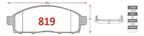 Pastillas Freno Delanteras Mitsubishi L200 2016-2023 Nibk