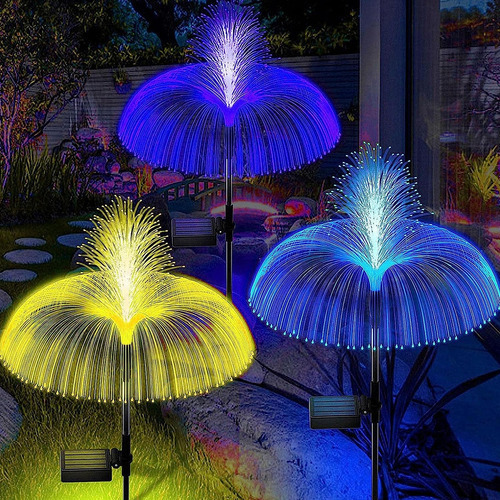 3 Pack Solar Fuegos Artificiales Luces Al Aire Libre Jardín,