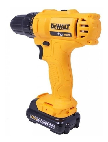 Imagem 3 de 3 de Furadeira sem fio de 10mm DeWalt DCD700LC1 12V + acessórios 127V/220V