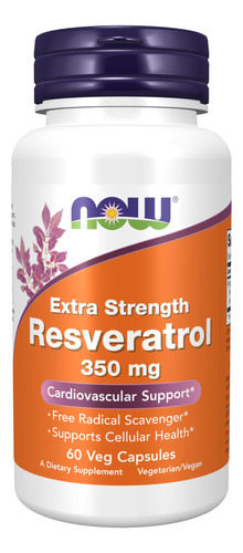 Resveratrol Extra Strength 350 Mg 60 Cápsulas Vegetales