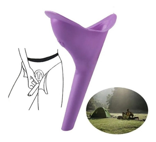 Orinal Portable Femenino Para Orinar Parada Embudo Mujer Xto Color Lila