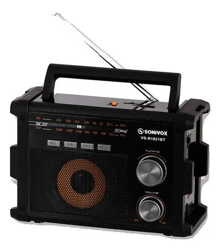Radio Portatil Retro Con Reproductor Mp3, Bluetooth, Usb,sd 