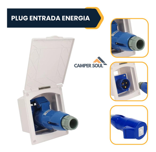 Plug Entrada Energia Motorhome Trailer Camper Motorcasa 220v