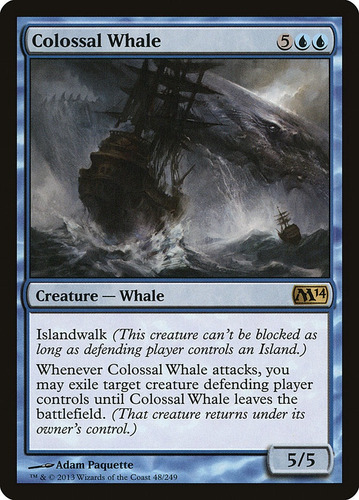 Cartas Magic: Colossal Whale (ballena Colosal) M14!!