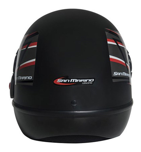 Imagem 3 de 5 de Capacete Taurus San Marino Titanium Preto Fosco/cinza